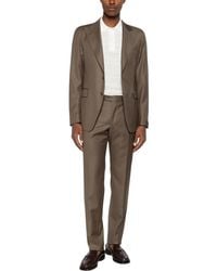 Tagliatore - Kostuums ,Bruin ,Wol Vesuvio Suit - Lyst