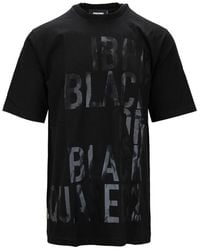 DSquared² - Tops ,Zwart ,Katoen Ibra Slouch T-Shirt - Lyst