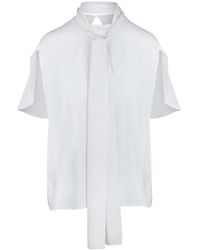 Jucca - Overhemden ,Wit ,Blusa Con Fiocco - Lyst
