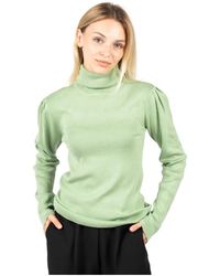 Silvian Heach - Truien & Vesten ,Groen ,Nylon Turtleneck Truien - Lyst