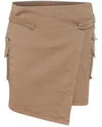Gestuz - Falda corta cargo de cintura alta con corte asimétrico y bolsillos laterales - Lyst