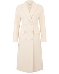 P.A.R.O.S.H. - Elegante Crème Jas Met Riem En Zak - Lyst