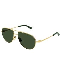 Bottega Veneta - Sunglasses,sonnenbrille bv1302s schwarz,goldene sonnenbrille bv1302s 003 - Lyst