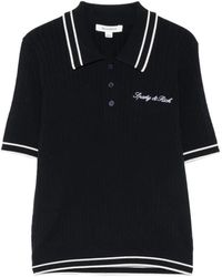 Sporty & Rich - Cable-Knit Logo-Embroidered Polo Shirt - Lyst
