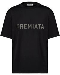 Premiata - Tops ,Zwart ,Katoen Katoenen T-Shirt Met Print - Lyst