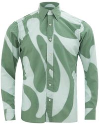 Tom Ford - Camicia tie-dye in verde - Lyst