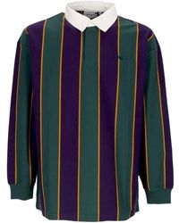 Carhartt - Herenpolo Met Lange Mouwen/S Ruben Rugbyshirt Ruben Streep/Ontdekkingsgroen - Lyst