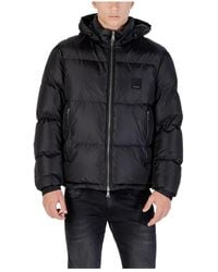 ARMANI EXCHANGE - Jassen ,Zwart ,Urban Donsjack Met Capuchon - Lyst