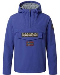 Napapijri - Fitness ,Blauw ,Rainforest Winter 3 Jacket - Lyst