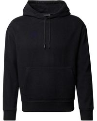 Emporio Armani - Hoodies & Sweatvesten ,Blauw ,Wol Hooded Wool-Cashmere Sweater - Lyst