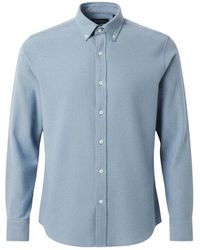 Sunspel - Overhemden ,Blauw ,Katoen Button Down Flanellen Shirt - Lyst