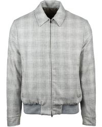 Luigi Borrelli Napoli - Jassen ,Grijs ,Wol Aviator Jacket - Lyst