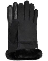 UGG - W Classic Leather Logo Glove - Lyst