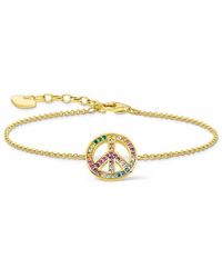 Thomas Sabo - Armband Peace-Zeichen Mehrfarbig A2071-996-7-L19V - Lyst