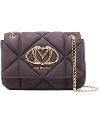 Love Moschino - Gepolsterte Violette Umhängetasche - Lyst