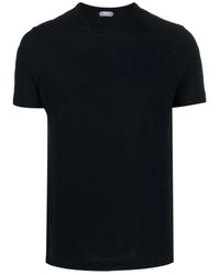 Zanone - Baumwoll-t-shirt mit 3 knöpfen - Lyst