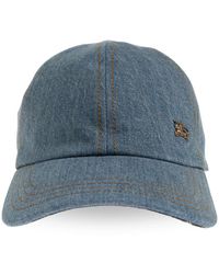 Burberry - Accessoires ,Blauw ,Denim Denim Baseball Cap - Lyst