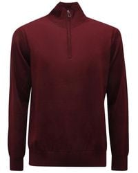 Paolo Pecora - Mezza Zip Wol Trui - Lyst
