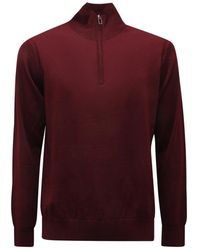 Paolo Pecora - Mezza Zip Wol Trui - Lyst