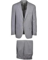 Canali - Kostuums ,Grijs ,Wol Giacca Stondata - Lyst