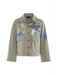 Nenette - Jassen ,Groen ,Katoen Field Jacket - Lyst