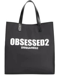 DSquared² - Schwarze Taschen Mit Polyamid Und Kalbsleder - Lyst