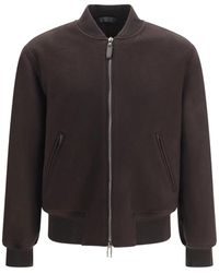 Brioni - Wool And Cashmere Zip-Up Bomber Jacket - Lyst