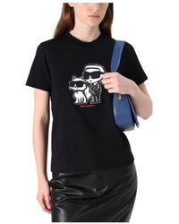 Karl Lagerfeld - T-shirt ikon sketch - Lyst