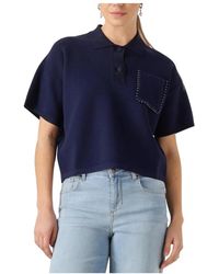 Liu Jo - Tops ,Blauw ,Blauwe Polo Top Voor Vrouwen - Lyst