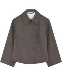 GUSTAV - Jassen ,Bruin ,Double-Breasted Coat - Lyst