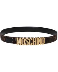 Moschino - Logo Metallic Letters Belt - Lyst