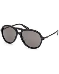 Moncler - Peake ml0288 01a sonnenbrille - glänzend schwarz/rauch - Lyst