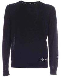 KARL LAGERFELD - Round-Neck Knitwear - Lyst