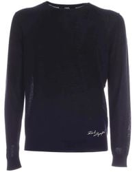 Karl Lagerfeld - Round-Neck Knitwear - Lyst