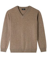 A.P.C. - V-Neck Knitwear - Lyst