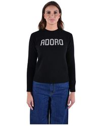 MC2 Saint Barth - Truien & Vesten ,Blauw ,Wol New Queen Crewneck Sweater - Lyst