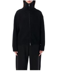 Studio Nicholson - Truien & Vesten ,Zwart ,Wol Sandos Zip Cardigan - Lyst