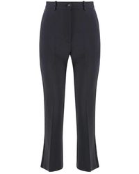 Elisabetta Franchi - Ausgestellte satinhose mit seitenschlitzen - Lyst