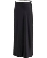 Tom Ford - Zwarte Zijden Midi Rok Met Riem - Lyst