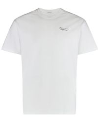 Givenchy - Tops ,Wit ,Katoen Cotton T-Shirt Met Stamp Print - Lyst
