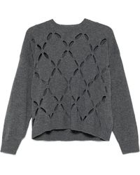Liu Jo - Grijze Wollen Trui Aw25 - Lyst