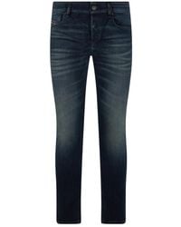 DIESEL Skinny Coated Jeans in Black for Men | Lyst