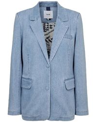 Numph - Jassen ,Blauw ,Katoen Nualetta Blazer - Lyst