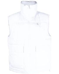 Calvin Klein - Witte Omkeerbare Polyester Vest - Lyst