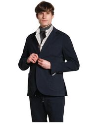 Mason's - Jassen ,Blauw ,Katoen Stretch Gabardine Blazer - Lyst