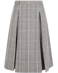 Acne Studios - Rokken ,Veelkleurig ,Wol Lange Geplooide Wollen Rok - Lyst