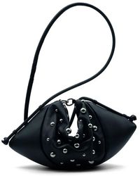 Vic Matié - Olga Schwarze Schultertasche Mit Nieten - Lyst