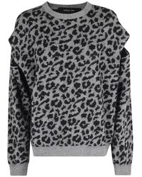 FEDERICA TOSI - Gepunkteter Cut Crew Neck Pullover - Lyst