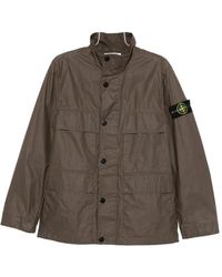 Stone Island - Jassen ,Bruin ,Outerwear - Lyst