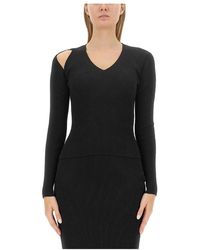 McQueen - V-Neck Knitwear - Lyst